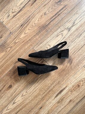 Vagabond Shoemakers suede slingback heels